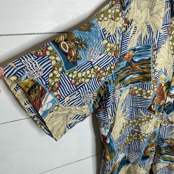 Reyn Spooner Joe Kealoha's Mens Shirt Vintage Reverse Print Rayon Size L - Picture 2 of 7